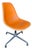 Mid Century Herman Miller Orange Ninyl Upholstered PSC Chair For Sale