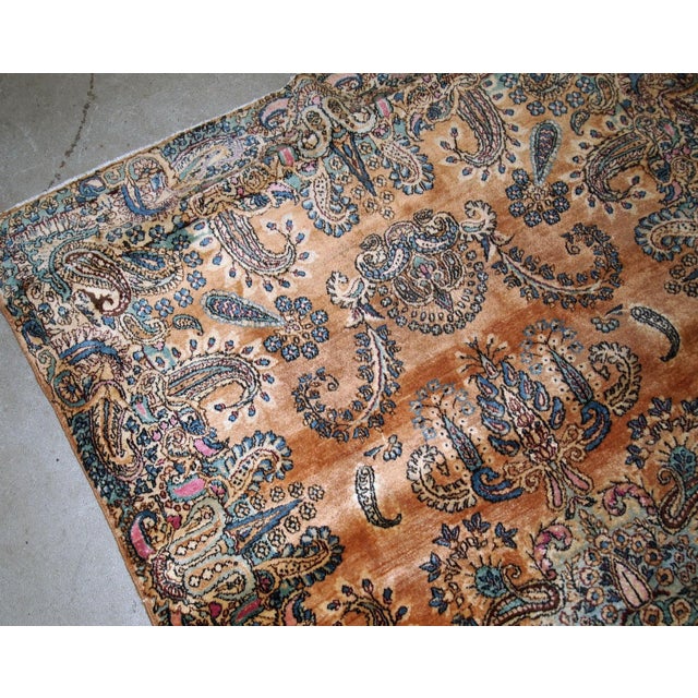 1920s 1920s, Handmade Antique Persian Kerman Rug 4.1' X 6.10' For Sale - Image 5 of 8