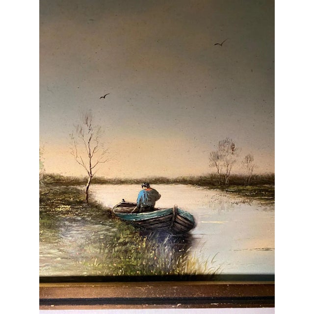 Hendrik Breedveld, The Fisherman's Boat, Oil on Wood For Sale - Image 7 of 9