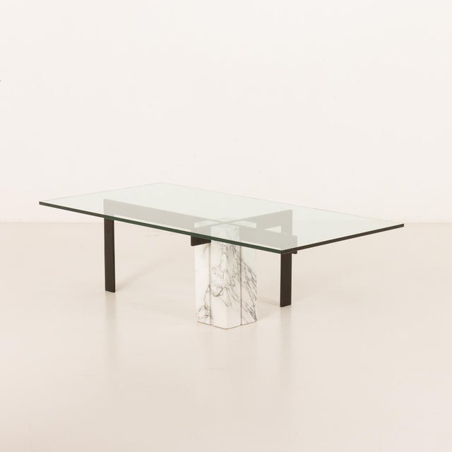 Carrara Marble Coffee Table by Hank Kwint for Metaform, 1980s For Sale - Image 4 of 15