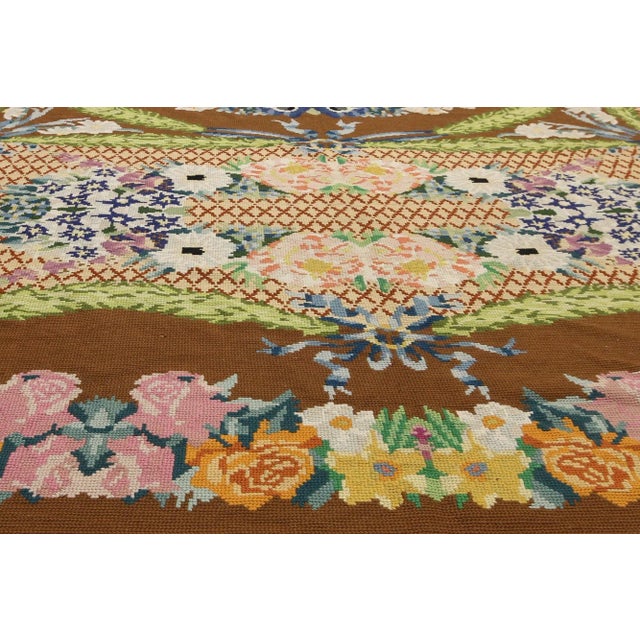 Late 19th Century Antique Portuguese Arraiolos Rug - 16'03 X 21'05 For Sale - Image 4 of 7