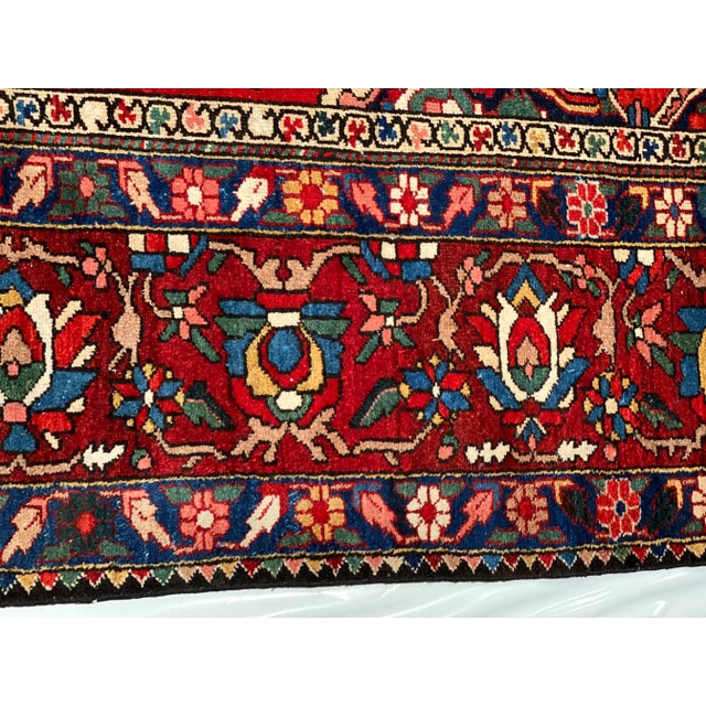 Persian Semi Antique Bakhtiari Hand-Knotted 11' X 14'1'' For Sale In Washington DC - Image 6 of 10
