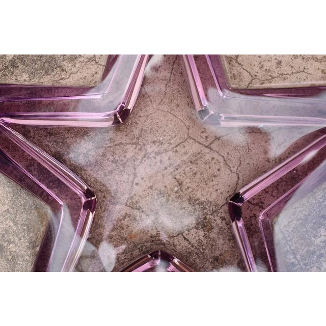 Amethyst Vintage Heisey Glass Amethyst Colored Glass Bowl W/Star For Sale - Image 8 of 13