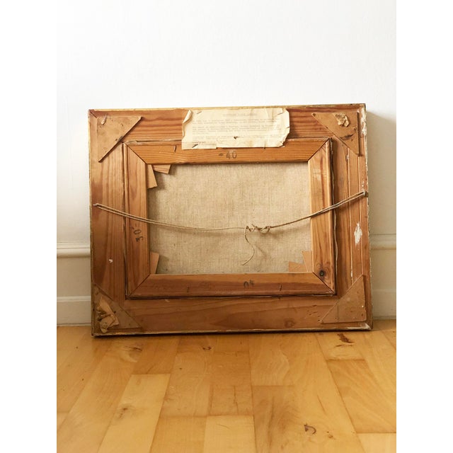 Vintage Original Cottage Interior Oil Painting: Framed Farmhouse Art by Bjarne Landberg For Sale - Image 10 of 12