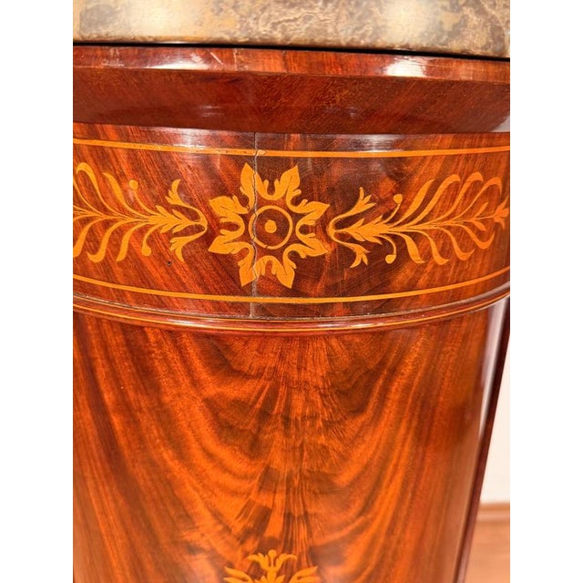Antique French Drum Cabinet in Mahogany, 1830 For Sale - Image 3 of 5
