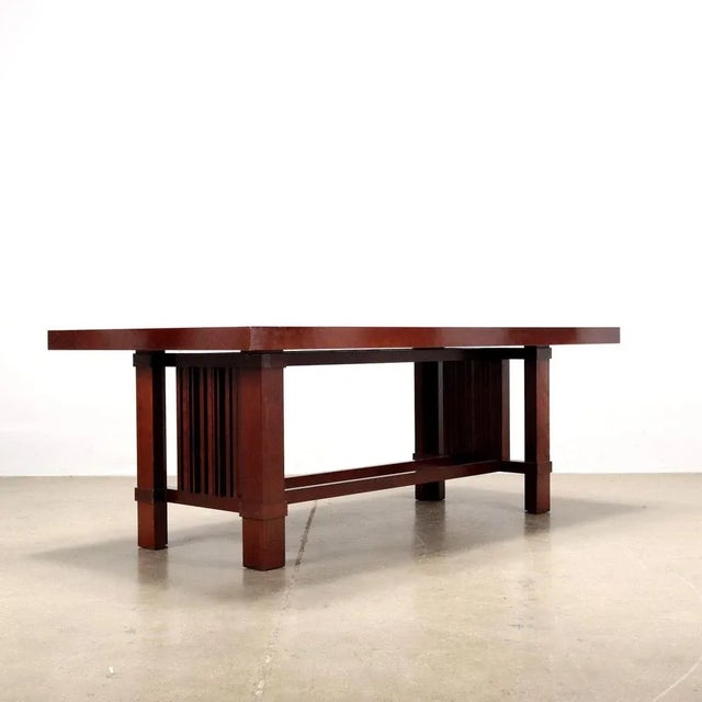 Cherry Taliesin Table from Cassina, Italy, 1989 For Sale - Image 9 of 10