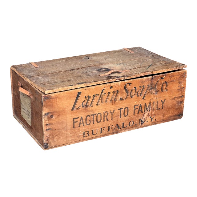 Antique Larkin Soap MFG Co. Wooden Crate Dated July 1901 For Sale