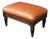 Vintage French Provincial Burnt Orange Leather Footstool For Sale