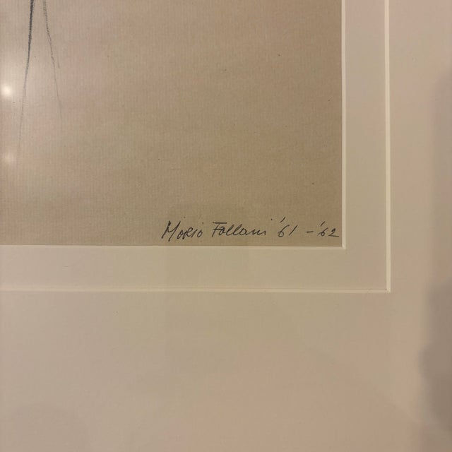 Drawing/Sketching Materials Mario Fallani “Study of Seated Woman” Pencil Drawing For Sale - Image 7 of 12