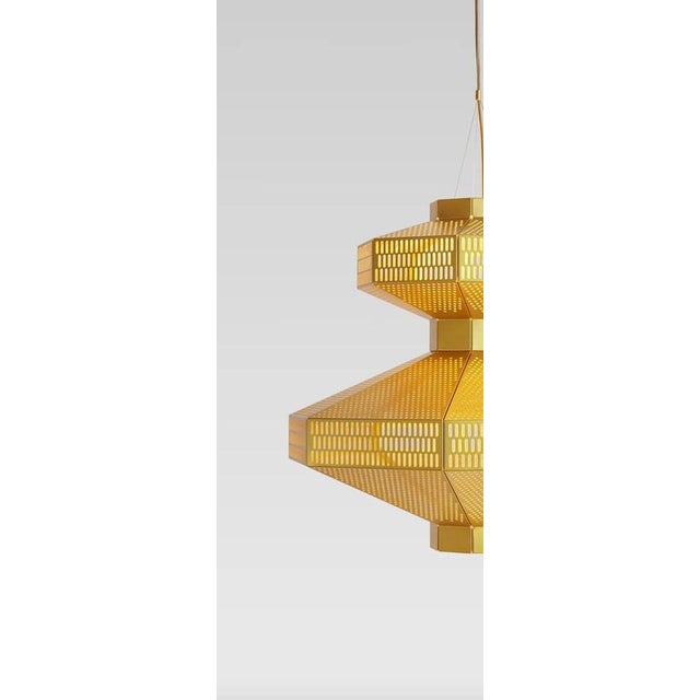 Ma-Rock T Gr Golden Suspension Lamp by Jaime Hayson for Parachilna For Sale - Image 3 of 10