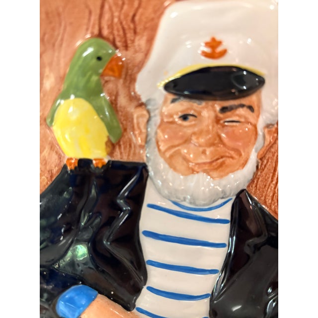1985 Davenport Pottery "Jack Tar" 3d Relief Ceramic Plate by Douglas v. Tootle For Sale - Image 4 of 8