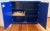 2020s Royal Cobalt Blue Azul Faux Agate Geode Chest Buffet Cabinet For Sale - Image 5 of 11