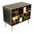 1990s Sideboard with Three Drawers in Black Glass, 1990s For Sale - Image 5 of 7