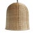 Contemporary Modern Coastal Raw Wicker Dome Pendant Light XL For Sale - Image 3 of 5