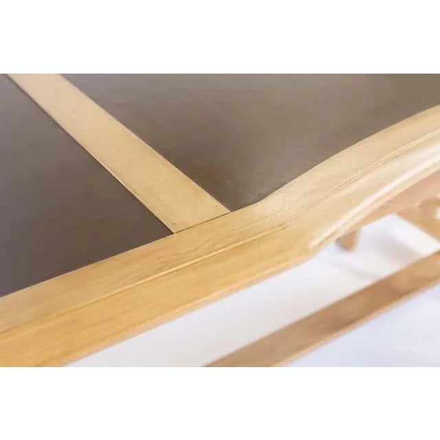 Architect Adjustable Desk With Black or Brown Leather Insets For Sale - Image 4 of 6