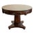 Vintage Chinese Hand-Carved Round Pedestal Dining Table With Beveled Glass Top For Sale