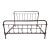 1990s King Size Headboard Footboard and Rails Black Metal Bed Frame For Sale