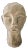 Modern Contemporary Faux Stone Gray Head Sculpture For Sale