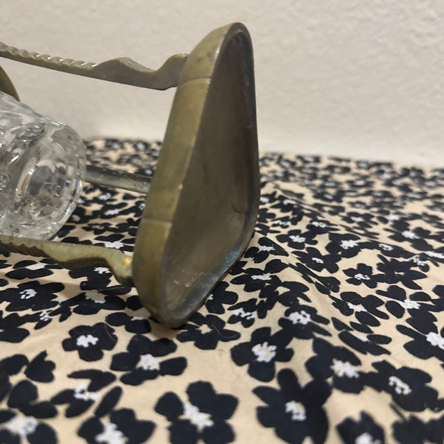 Metal 1960s Solid Brass Three Rams Head Votive Holder For Sale - Image 7 of 8