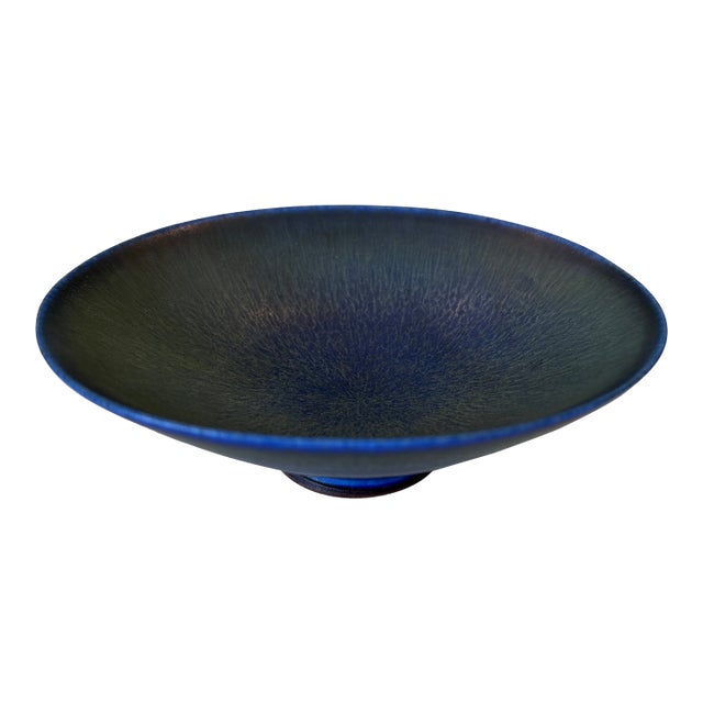 1950s Berndt Friberg Small Blue Decorative Bowl For Sale