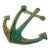 1970s Vintage Nautical Coastal Arts & Crafts Cast Iron Anchor Wall Hook For Sale