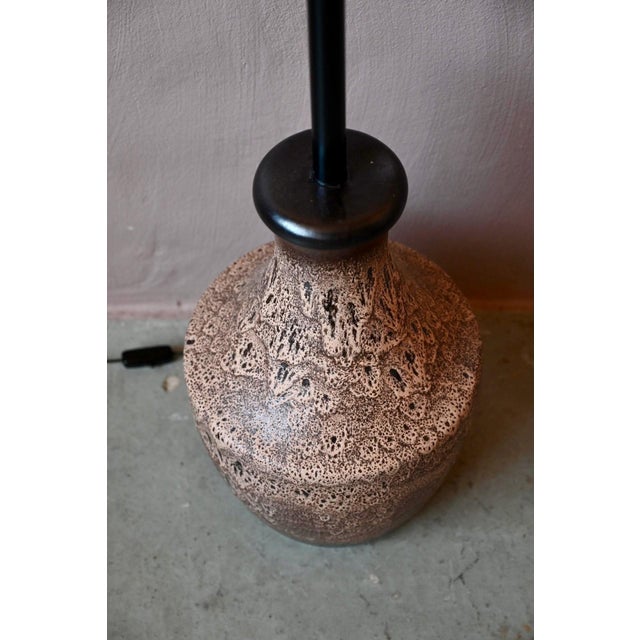 1970s Fat Lava Glazed Stoneware Floor Lamp, West Germany, 1970s For Sale - Image 5 of 9