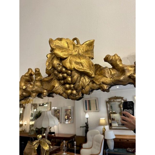 Late 18th Century Large Antique 18th Century Italian Giltwood Mirror, 1780s For Sale - Image 5 of 12
