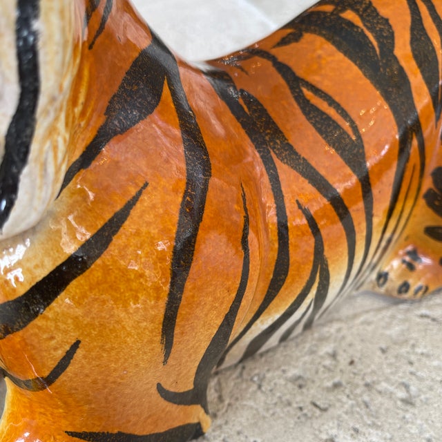 Mid 20th Century Large Vintage Tiger Ceramic From Italy For Sale - Image 5 of 12