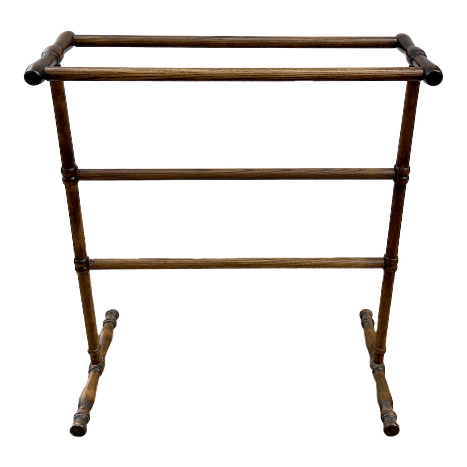 1960s Vintage Wood Towel Rack Chairish