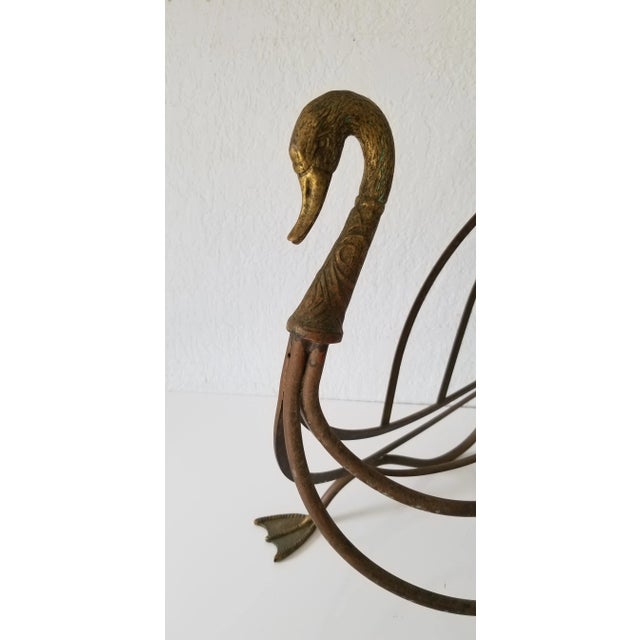 Maison Jensen Style Italian Brass Magazine Rack / Holder/ Sold For Sale - Image 9 of 10