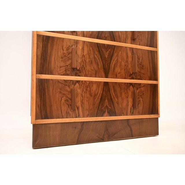 Art Deco Figured Walnut Chest of Drawers, 1930s For Sale - Image 11 of 12