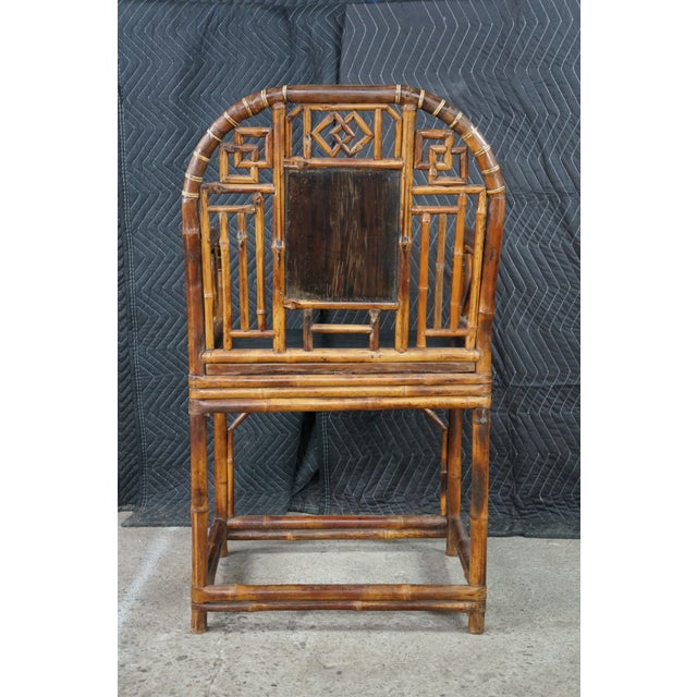 Antique 19th C. Chinese Export Brighton Pavilion Bamboo Chinoiserie Armchair For Sale - Image 15 of 18