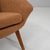 20th Century French Orange Upholstered Armchair with Pillow For Sale - Image 12 of 18