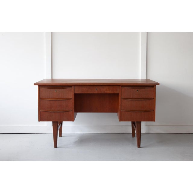 Mid-Century Danish Teak Desk, 1960s For Sale - Image 10 of 10