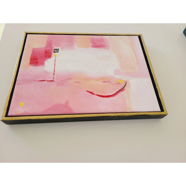 Contemporary "She Proved She Was a Star" Small Framed Abstract by Christine Frisbee For Sale - Image 3 of 10