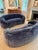 Brand New Elegant Blue Sofa These beautiful designer sofas feature a rich blue textured fabric, elegant exposed ash wood...