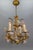 Hollywood Regency Style Gilt Metal and Pink Porcelain Roses Chandelier, Italy, 1970s For Sale - Image 16 of 18