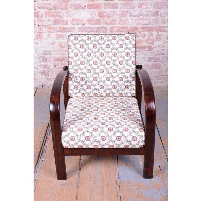 Czech Art Deco Adjustable Armchair in Beech from Thonet, 1920s For Sale - Image 11 of 17