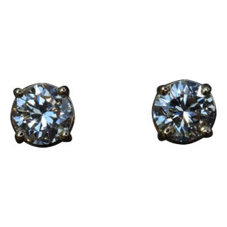 The Charmaine: Ladies 14K Gold Stud Earrings set with 1.02 CTW Diamonds, 2 Pieces For Sale