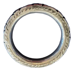 Vintage Sterling Silver Flourish Bangle Bracelet