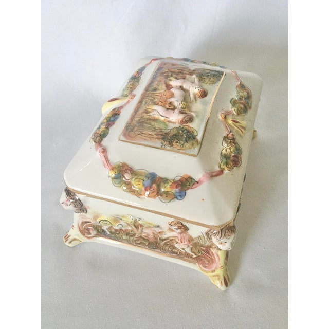Vintage Capodimonte Porcelain Jewelry Box Chairish