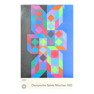 Victor Vasarely for the 1972 Munich Olympic Games Limited Edition Poster, Signed