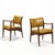 Wood Walnut Armchairs by Johnson Chair Co. (Pair) For Sale - Image 7 of 10