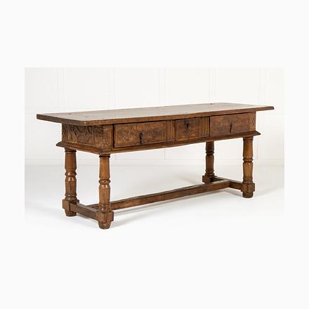Large 17th Century Spanish Walnut Table For Sale - Image 14 of 14