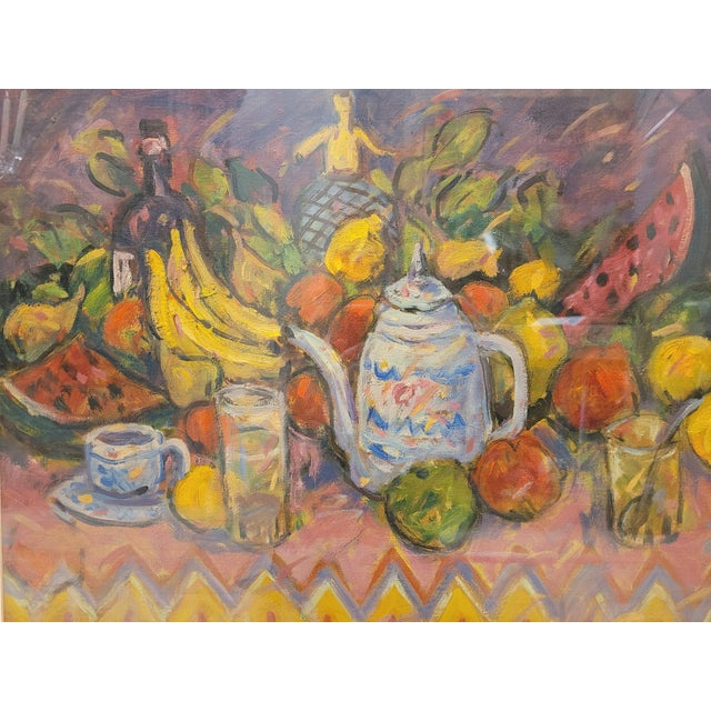 1960s Roberto Díaz de Orosia, Bodegón con frutas, 1960s, Oil on Canvas For Sale - Image 5 of 18