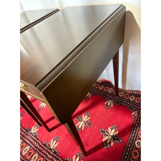 Vintage 1995 Waterford Furniture Makers Cherry Pembroke End Tables — Pair For Sale - Image 11 of 15