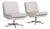 Pair of Variopur Space Age Upholstered Swivel Chairs, Cream, White, Germany, 1970s For Sale