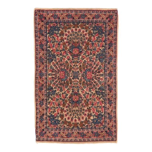 Antique Kerman Rug 2' x 3'1'' For Sale