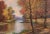 Paper Mid Century Autumn Reflections Oil Paint Landscape by Lorenz E. Griffith For Sale - Image 7 of 7
