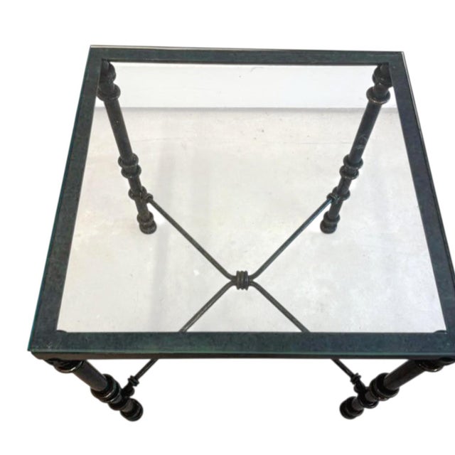 Elevate Your Living Space With the Timeless Artistry of These Diego Giacometti-Inspired Glass Top Tables 1970s For Sale - Image 12 of 12